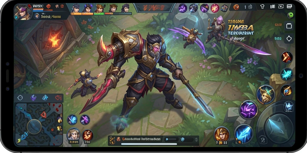 Screenshot gameplay 11WBET dengan aksi seru di arena pertempuran.