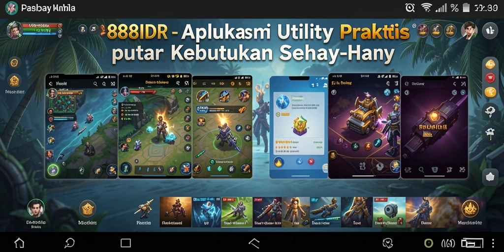 Screenshot 888IDR menampilkan antarmuka aplikasi Utility yang praktis.