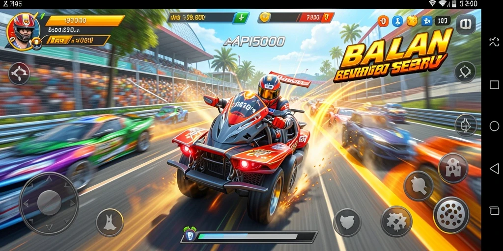 Tampilan gameplay seru dari API5000 saat balapan.