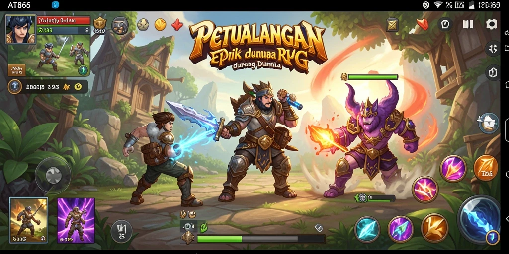Screenshot utama AT866 menampilkan aksi RPG yang mendebarkan.