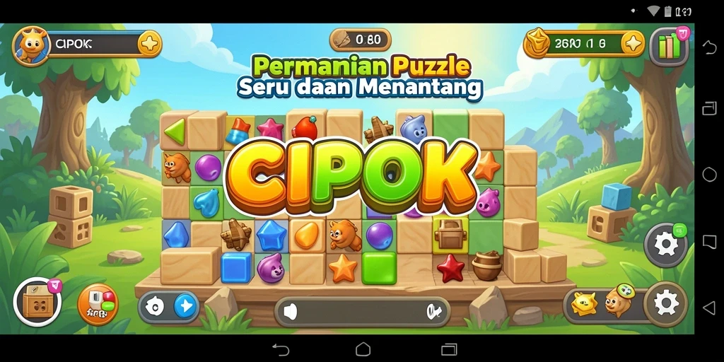 Tampilan gameplay seru dari CIPOK dalam tantangan Puzzle.