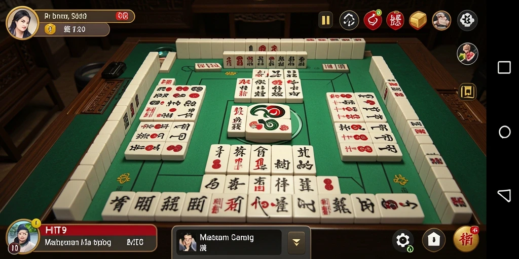 Tampilan menarik dari gameplay Mahjong di HIT9.