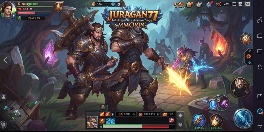 Tampilan gameplay epic dan interaksi pemain di JURAGAN77.