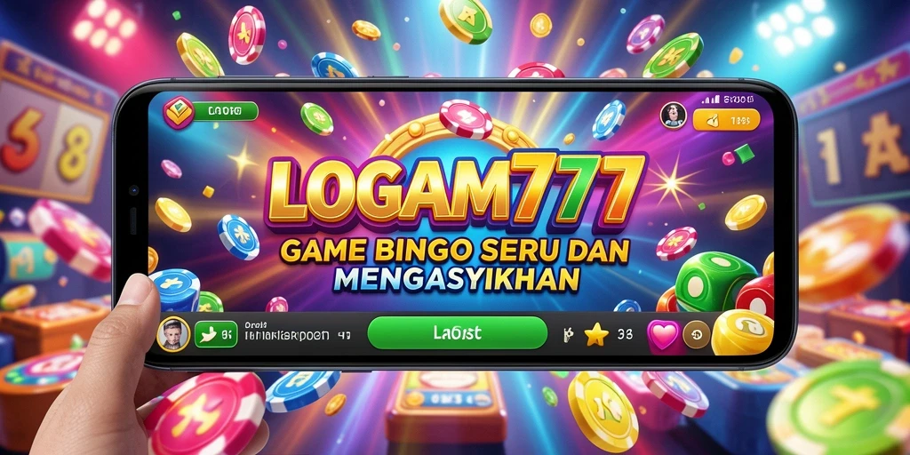 Tampilan gameplay seru dari LOGAM777 yang penuh warna.