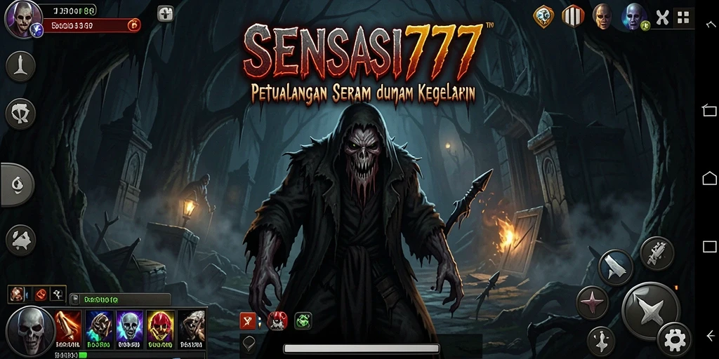 Tampilan gameplay SENSASI777 dengan suasana mencekam.
