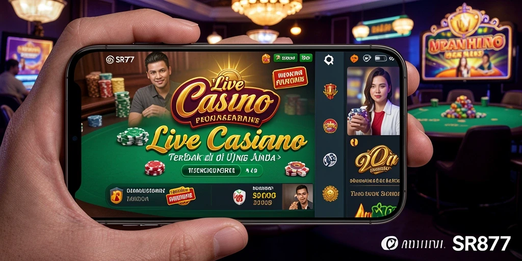 Tampilan gameplay Live Casino yang mendebarkan di SR877.