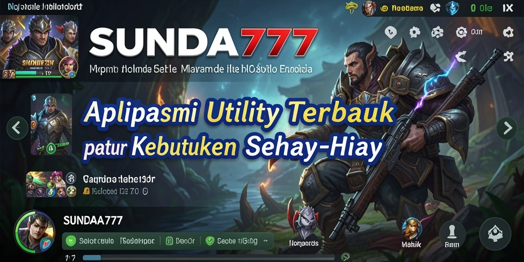 Tampilan utama SUNDA777 yang menampilkan berbagai fitur utility.