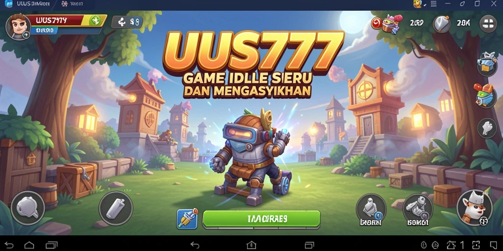 Screenshot gameplay UUS777 menunjukkan berbagai karakter dan mekanisme Idle.