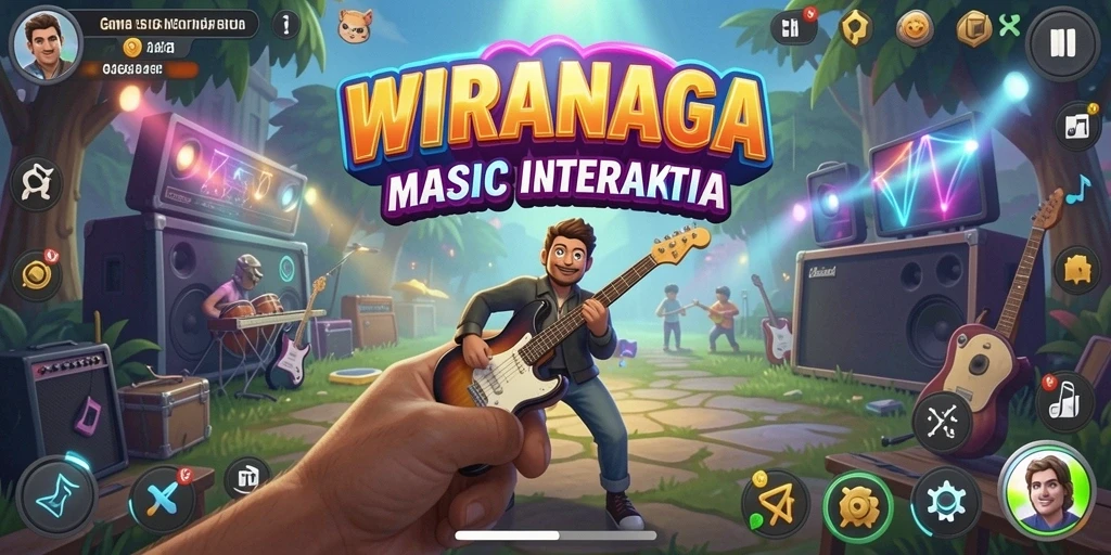Tampilan gameplay WIRANAGA yang seru dan interaktif.