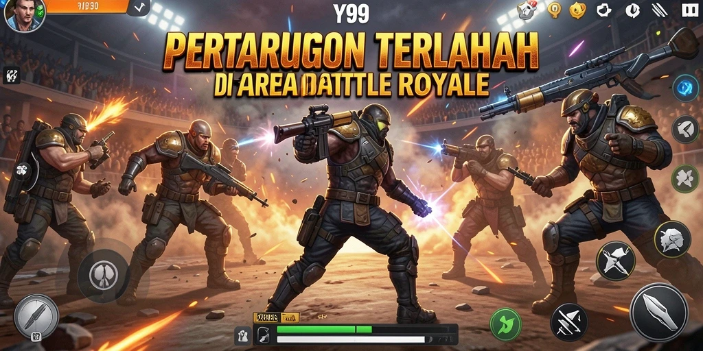 Gambaran gameplay seru dalam Y89 di arena Battle Royale.